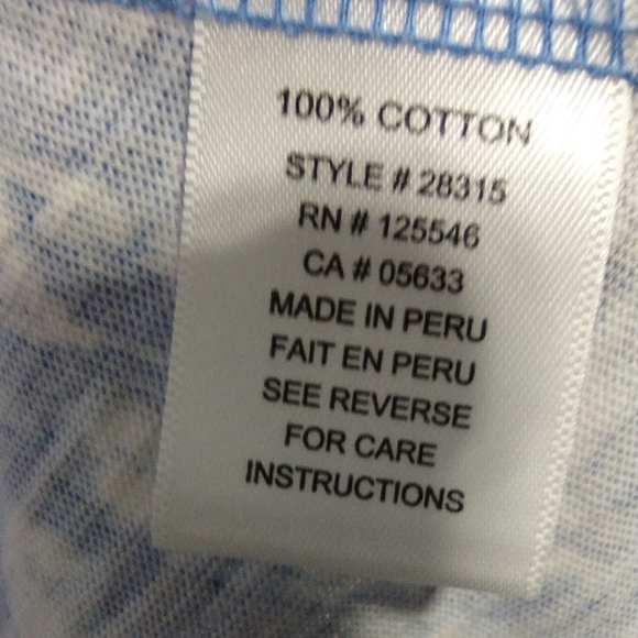 Habitat Paisley Asymmetrical Blouse Womens L Blue Artsy Retro 90s Cottagecore - Picture 9 of 9